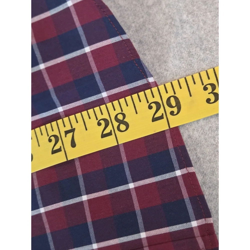 J Crew‎ Performance Stretch Shirt Men's L Long Sleeve Blue Red Check Wicking NEW